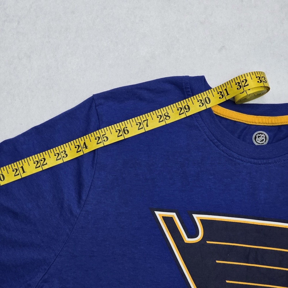 NHL St. Louis Blues Mens Blue Yellow Colorblock Long Sleeve Shirt Medium - Picture 16 of 16